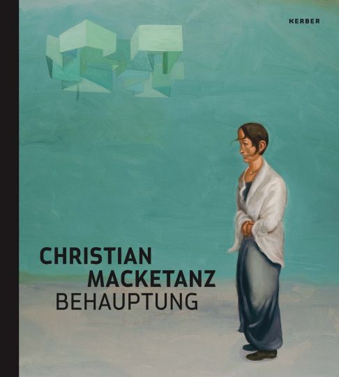 KI generiert: Das Bild zeigt ein Buchcover mit der Abbildung einer nachdenklich wirkenden Person, die in traditioneller Kleidung gekleidet ist. Oberhalb der Person sind geometrische Formen zu sehen, und der Titel des Buches lautet "CHRISTIAN MACKETANZ BEHAUPTUNG".